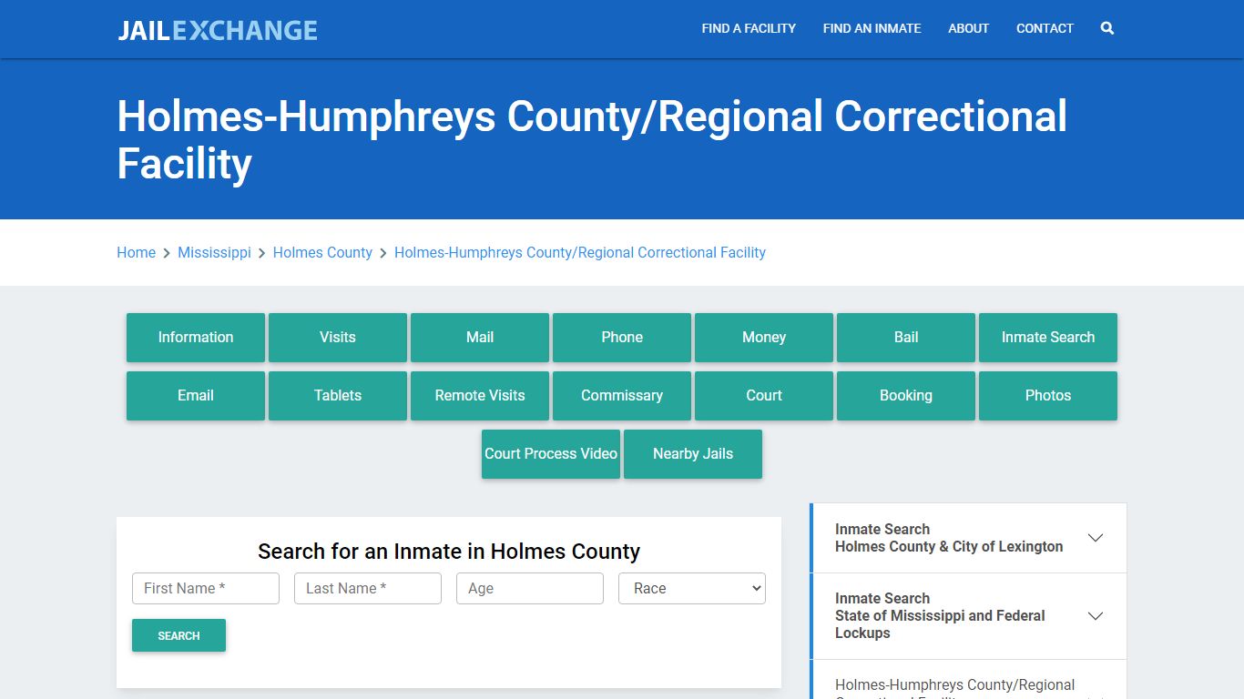 Holmes-Humphreys County/Regional Correctional Facility - Jail Exchange